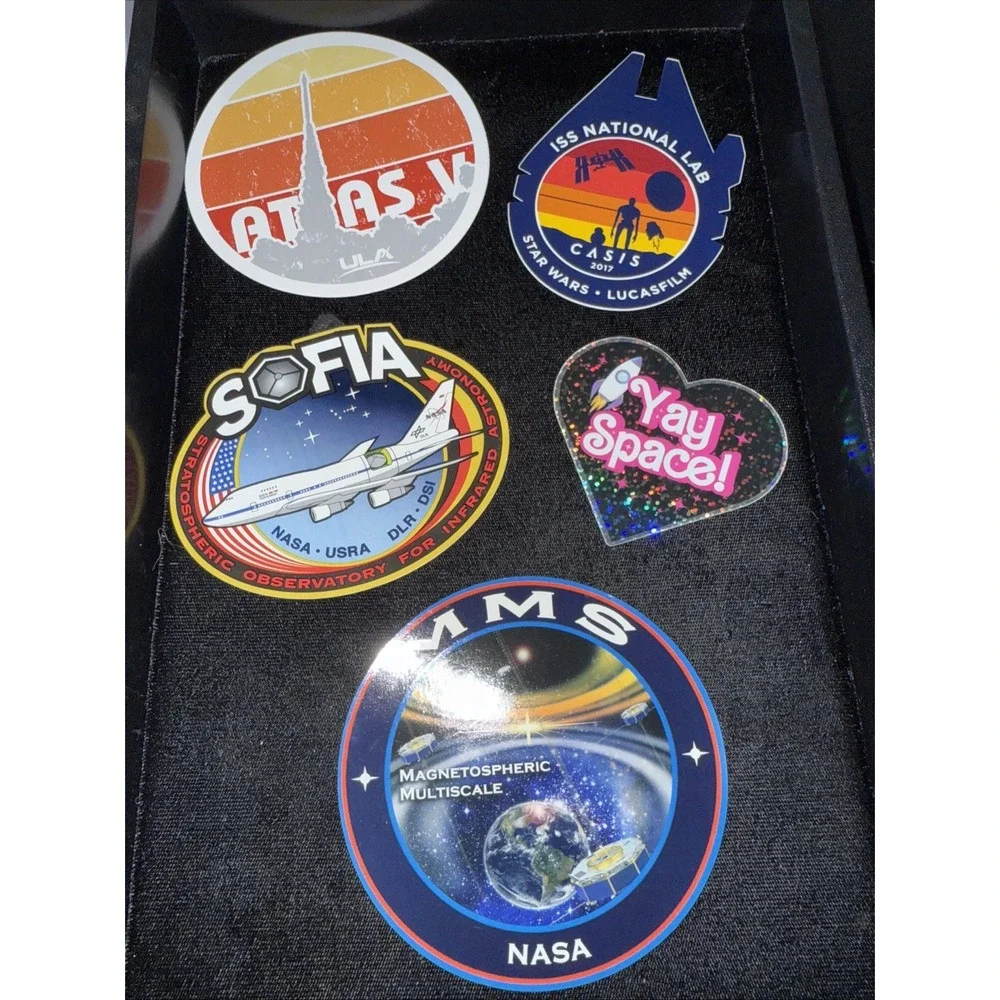 Decals‎ NASA All New. LOT. Sophia ISS Atlas  MMS Orbital.    4172